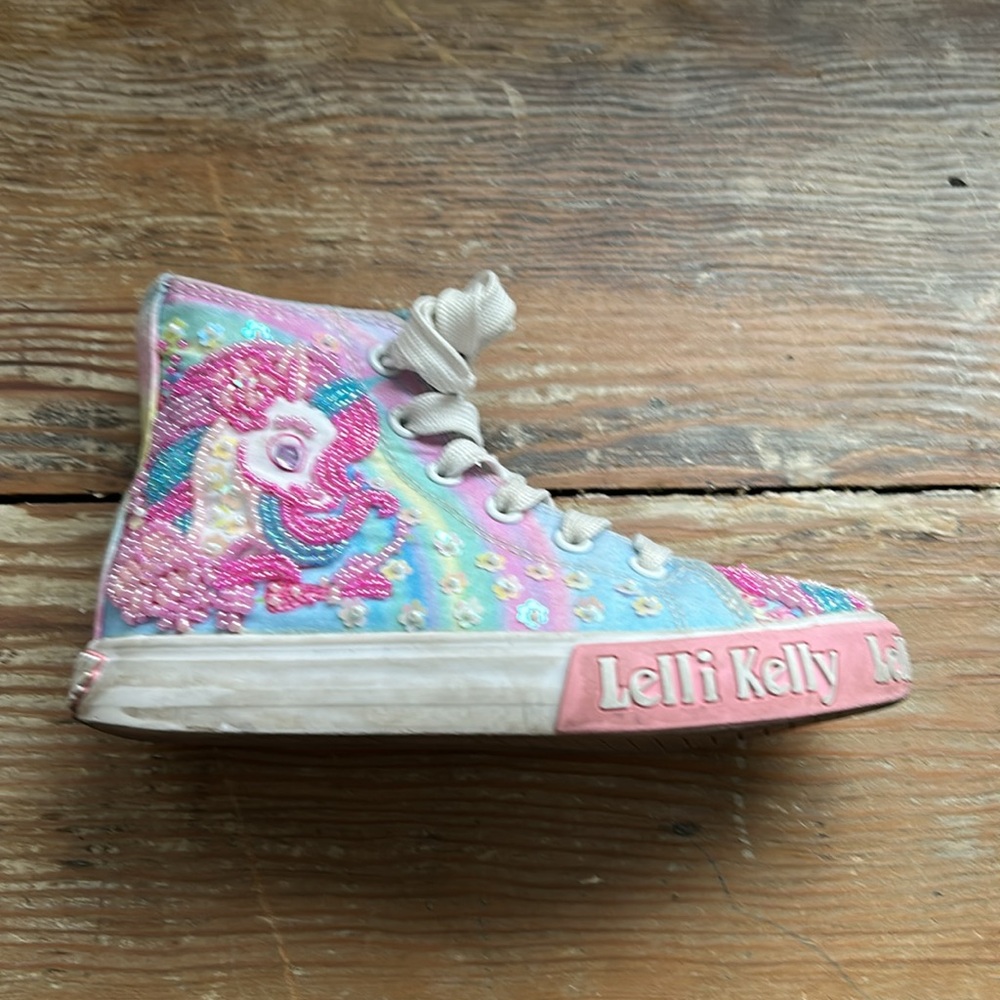 Lelli Kelly high tops with beaded unicorns